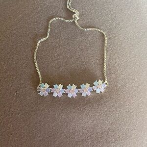 Pretty Bird 14k Gold Plated Floral Bracelet NEW